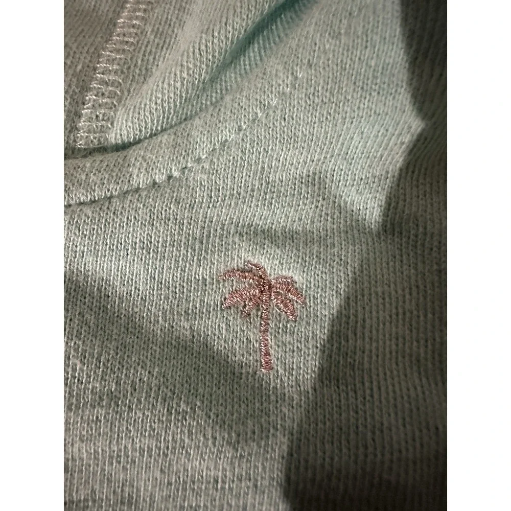 Carter's Hoodie - Size 3 Months - Green Zip Up W/Pockets Palm Tree Hit EC